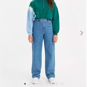 Levi's High Wasted Straight, Medium Wash, Size: 24